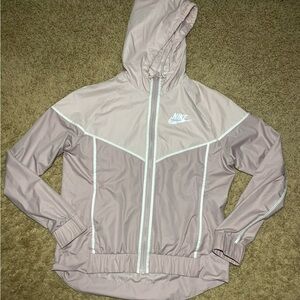 Nike Women's Lightweight Full Zip Hooded Windbreaker Jacket Size Small